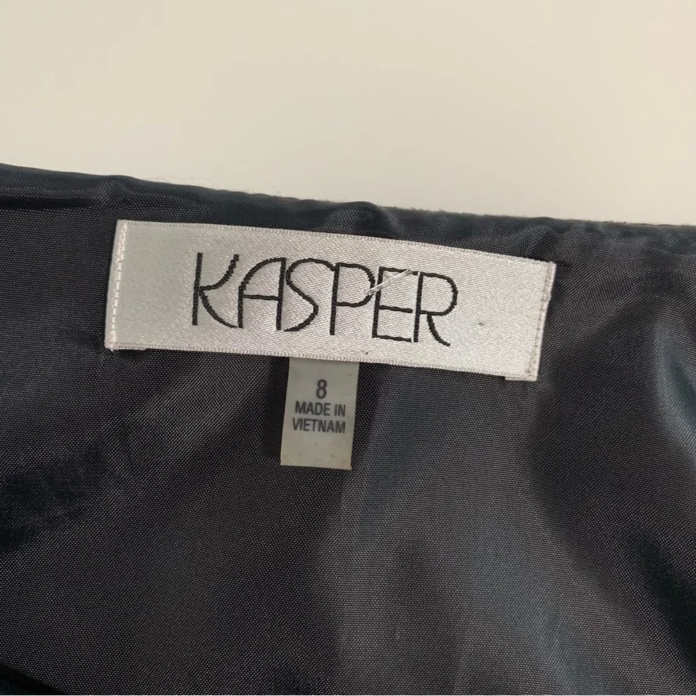 Kasper Black Micro Suede Pencil Skirt Size 8 Chic Polished Classic Basics